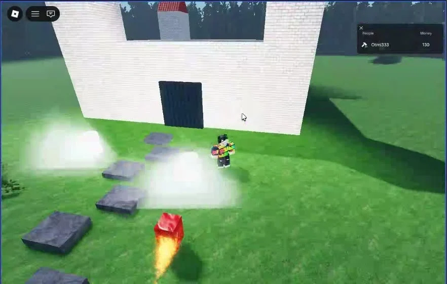Ukážka hry z kurzu programovania v Robloxe